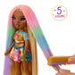 Rainbow High Hair Chalk & Style Meline - Rainbow & Gold 11” Doll. Washable Rainbow Hair Chalk, Color, Style, Play, Rinse & Repeat. Kids Gift 4-12+