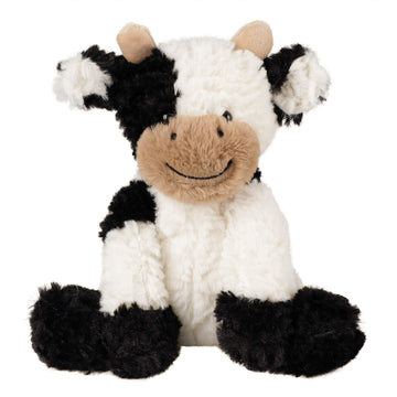 Hopearl Adorable Cow Plush Toy Floppy Dairy Cattle Soft Kawaii Cow Stuffed Animal Cute Birthday Holiday Gift for Boys Girls Kids Toddlers, 9''