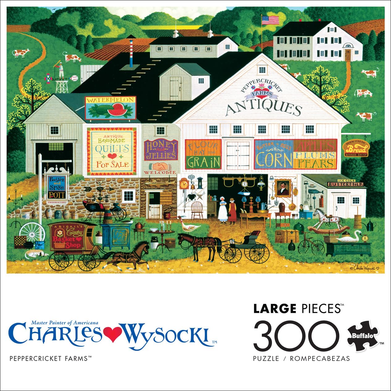 Buffalo Games - Charles Wysocki - Peppercricket - 300 Large Piece Puzzle