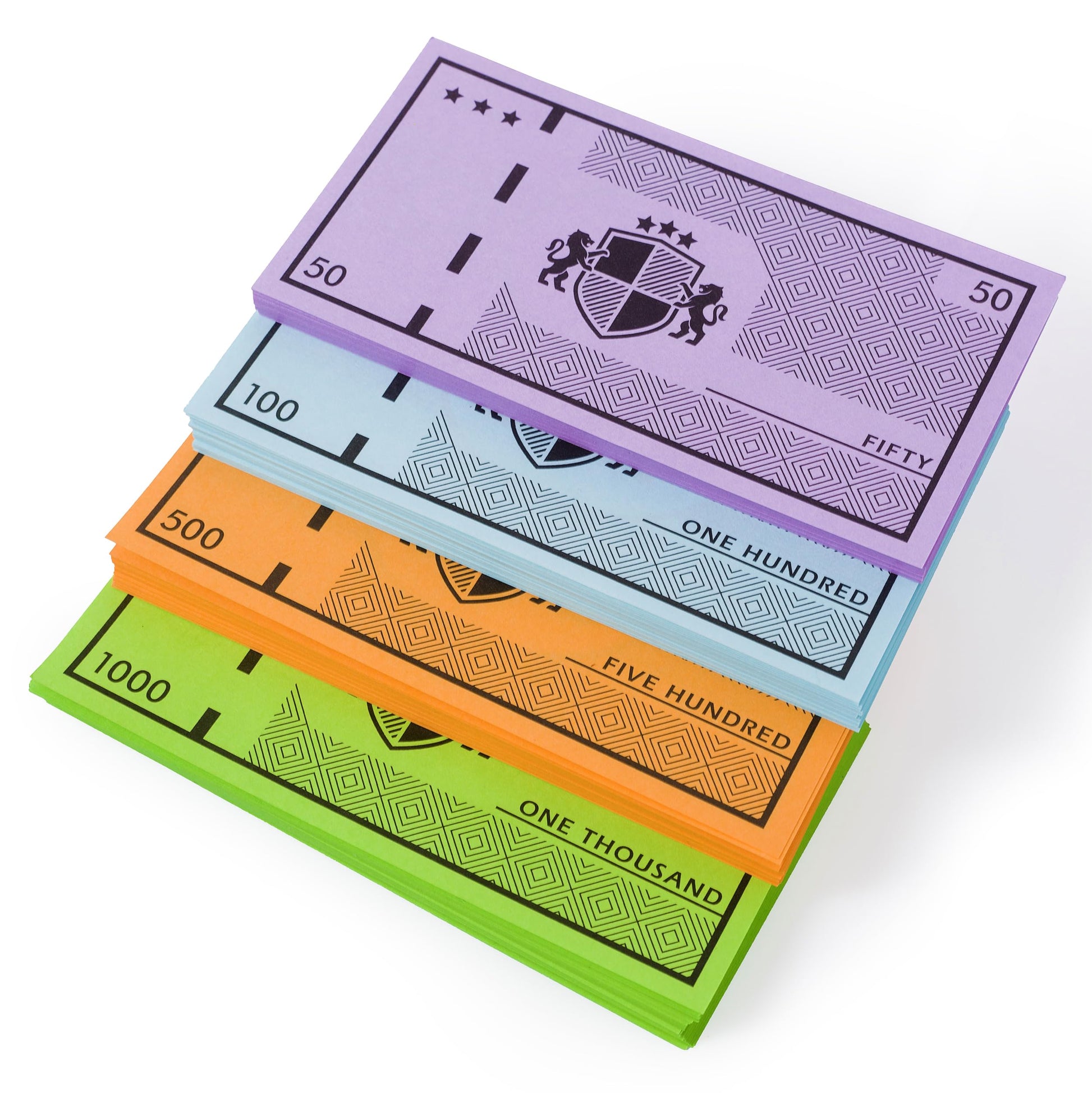 Play Money - 520 Pcs for Board Games - 65 of Each Bill in 8 Denominations - Double Sided Printed Paper Money for Pretend Play Cashier, Opoly Money