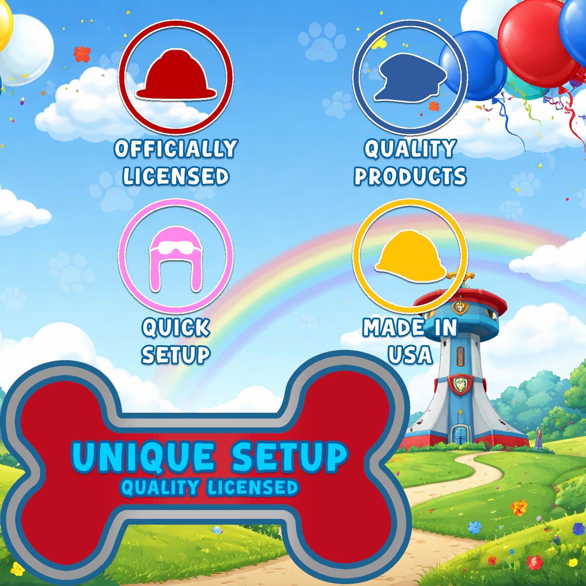 Unique Paw Patrol Party Supplies | Table Cover Set | Officially Licensed | 54" x 84" Plastic Table Covers 2 Count | Birthday Decorations for Kids