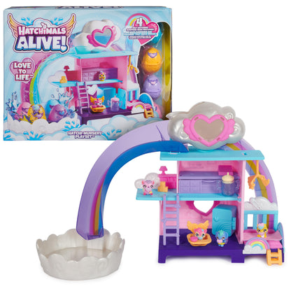 Hatchimals Alive Hatchi-Nursery Playset, 4 Water Reveal Eggs, Ages 3+