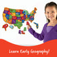 Learning Resources Magnetic U.S. Map Puzzle - Educational Map of the United States of America, Geography Matching Games, Kids Homeschool and Classroom