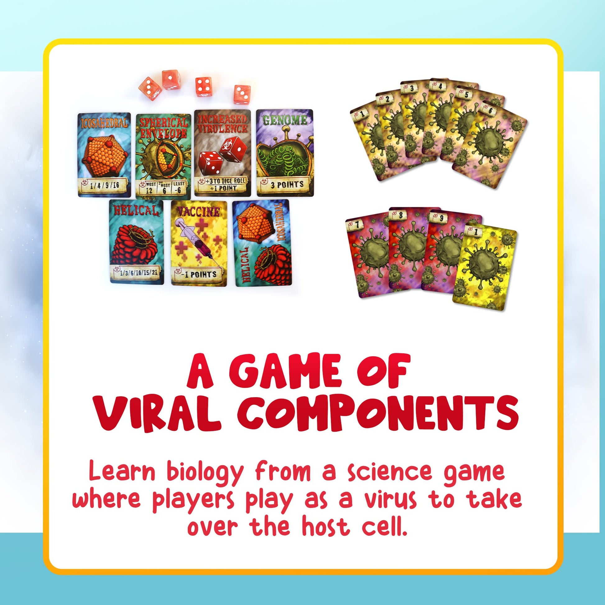Virulence: an Virus-Themed Card Game | Biology Board Game for Kids, Teens, Adults, and Teachers | Fun & Engaging Science-Accurate Game to Learn