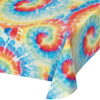 Tie Dye Swirl Plastic Tablecloth, 1 ct