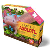 Madd CAPP: I Am Lil' Axolotl - 100 Piece Puzzle - Kids Animal-Shaped Jigsaw, 36" X 18" Finished Size, Poster Reference, Educational Fun Facts Booklet