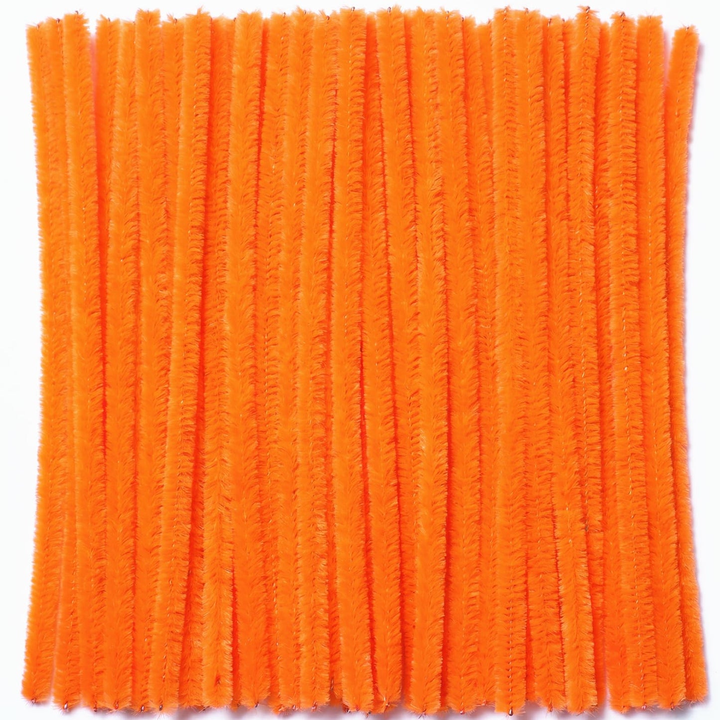 Orange Pipe Cleaners (100 Pack) Chenille Stems for DIY Art Decorations Creative Craft (6 mm x 12 Inch)