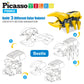 PicassoTiles Dinosaur Robot Solar Powered STEM Unique Transformation Renewable Sun Energy Educational Learning Engineering Building Toy 3-in-1 Science