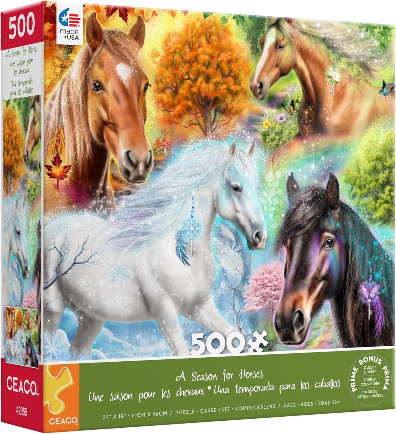 Ceaco - A Season for Horses - 500 Piece Jigsaw Puzzle for Adults