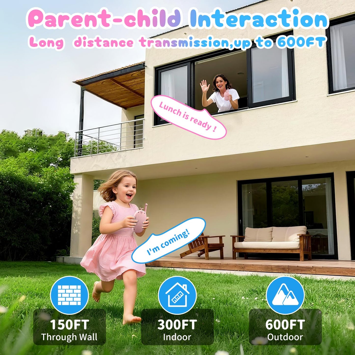 Upgraded Video Walkie Talkies for Kids, 2 Pack Rechargeable Voice/Video Call Kids Walkies Talkies, Toddler Toys for Indoor, Outside, Camping, Hiking