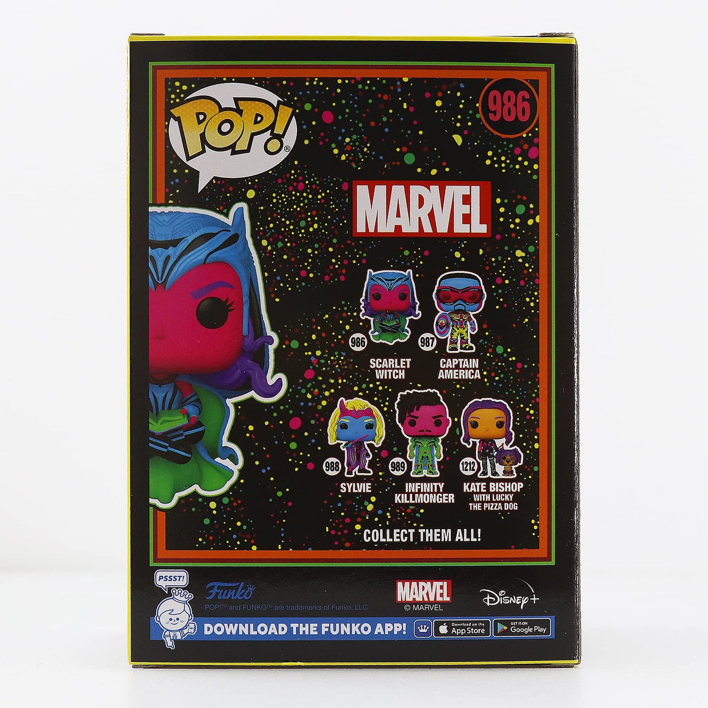Funko Pop Marvel Scarlet Witch with Darkhold Book Black Light Special Edition Exclusive