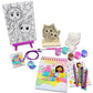 Tara Toys Gabby's Dollhouse 5-in-1 Creativity Tub Multi-Activity Art Kit for Kids with Coloring, Stamps, Stickers, and Fun Craft Materials Great Gift