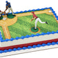 DecoSet® Batter Up 3 Piece Decorations Set, Cake and Cupcake Toppers for Baseball Themed Birthdays, Celebrations, and Parties, Food Safe, Re-usable