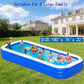 Extra Large Inflatable Swimming Pool for Adults - 180'' x 76'' x 22'' Extra Large Blow-Up Pool Oversized Thickened Family with Pump, 15FT Extra Long
