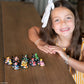TOMY Mario Kart Pull Back Racers - 10-Count Blind Box Set with Mario, Luigi, Yoshi, Peach & Bowser - Mini Pullback Cars - Goodie Bag Fillers