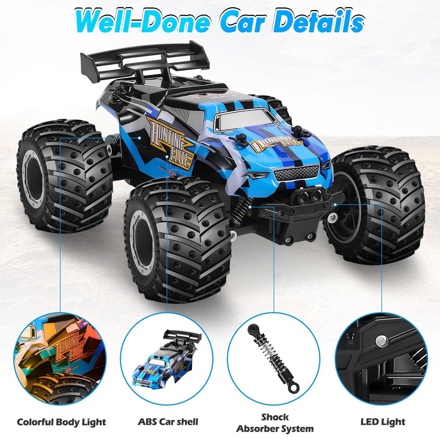 Remote Control Car, Remote Control Truck, 2.4Ghz All Terrain Rc Cars