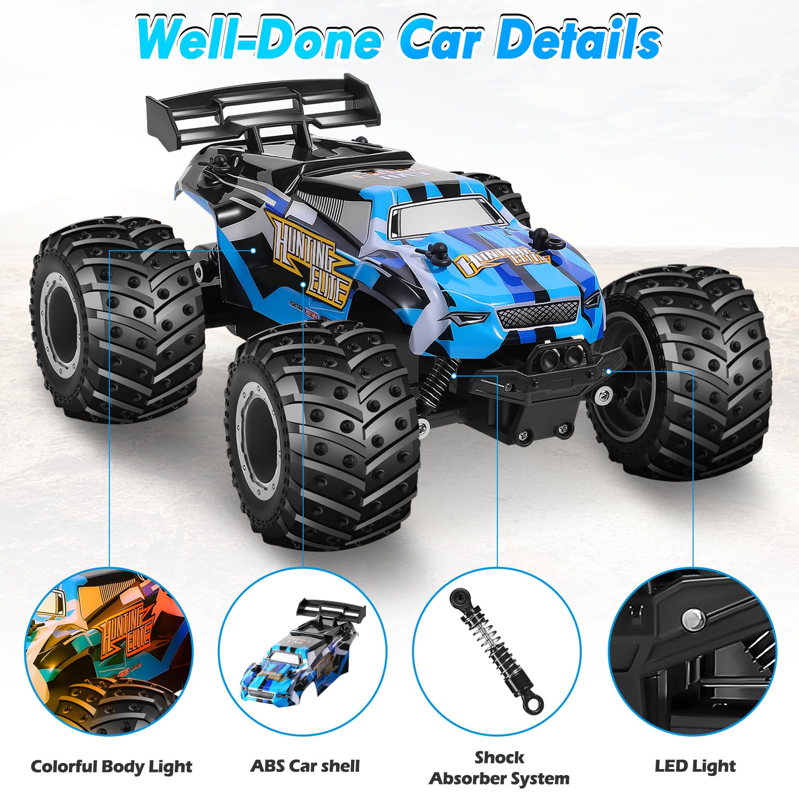 Remote Control Car, Remote Control Truck, 2.4Ghz All Terrain Rc Cars