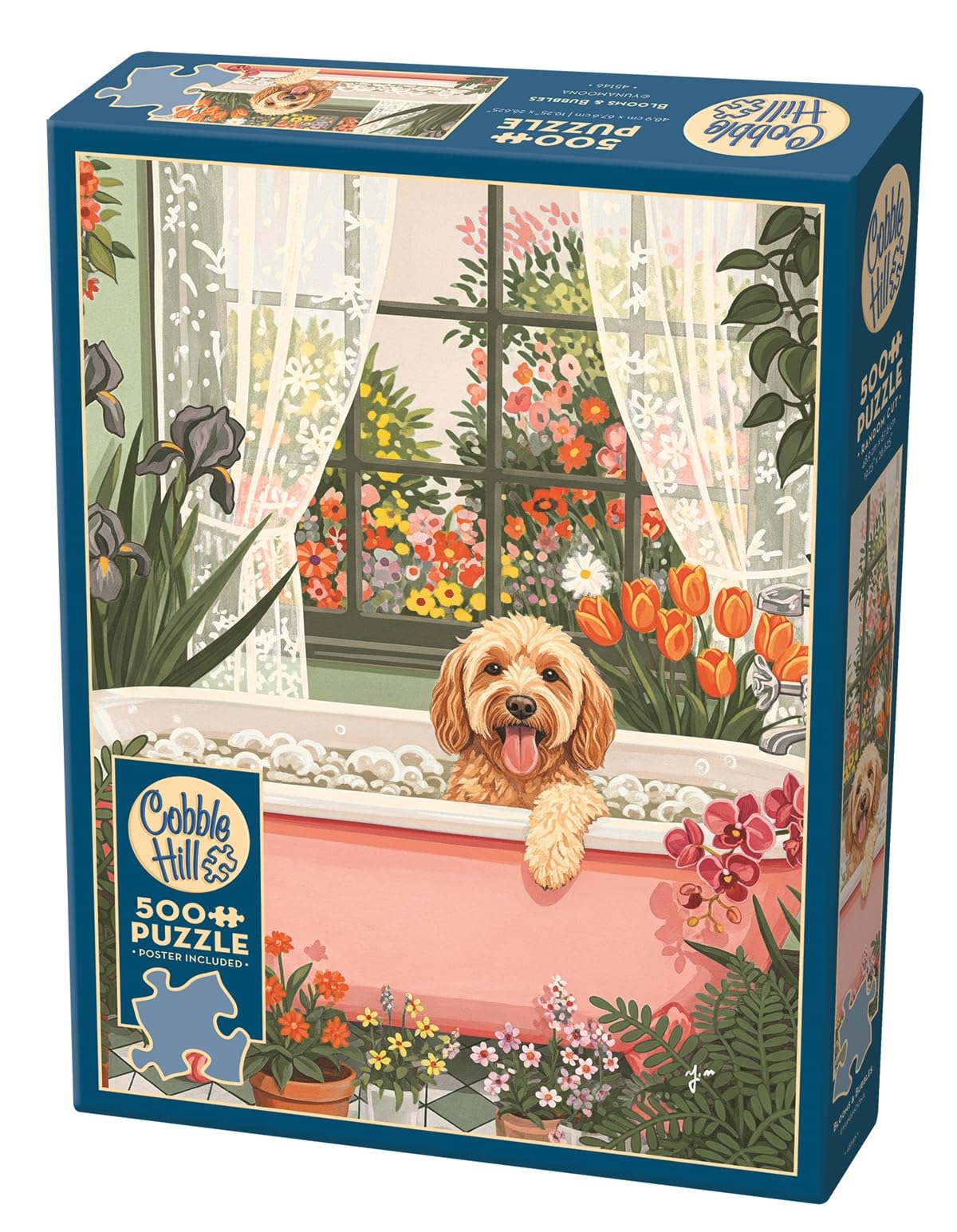 Cobble Hill 500 Piece Puzzle - Bloom and Bubbles - Sample Poster Included