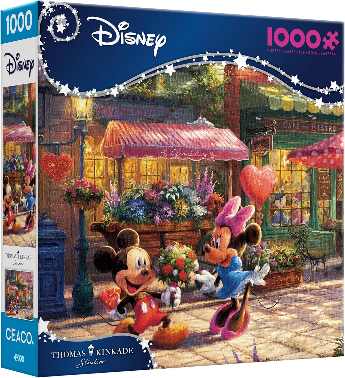 Ceaco - Thomas Kinkade - Disney - Mickey & Minnie Sweetheart Café - 1000 Piece Jigsaw Puzzle