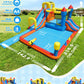 Whubefy18Ft Big Inflatable Water Slide Bounce House for Kids Backyard, 13-in-1 Large Waterslide Water Park Bouncy Castle with Extension Lawn Slip