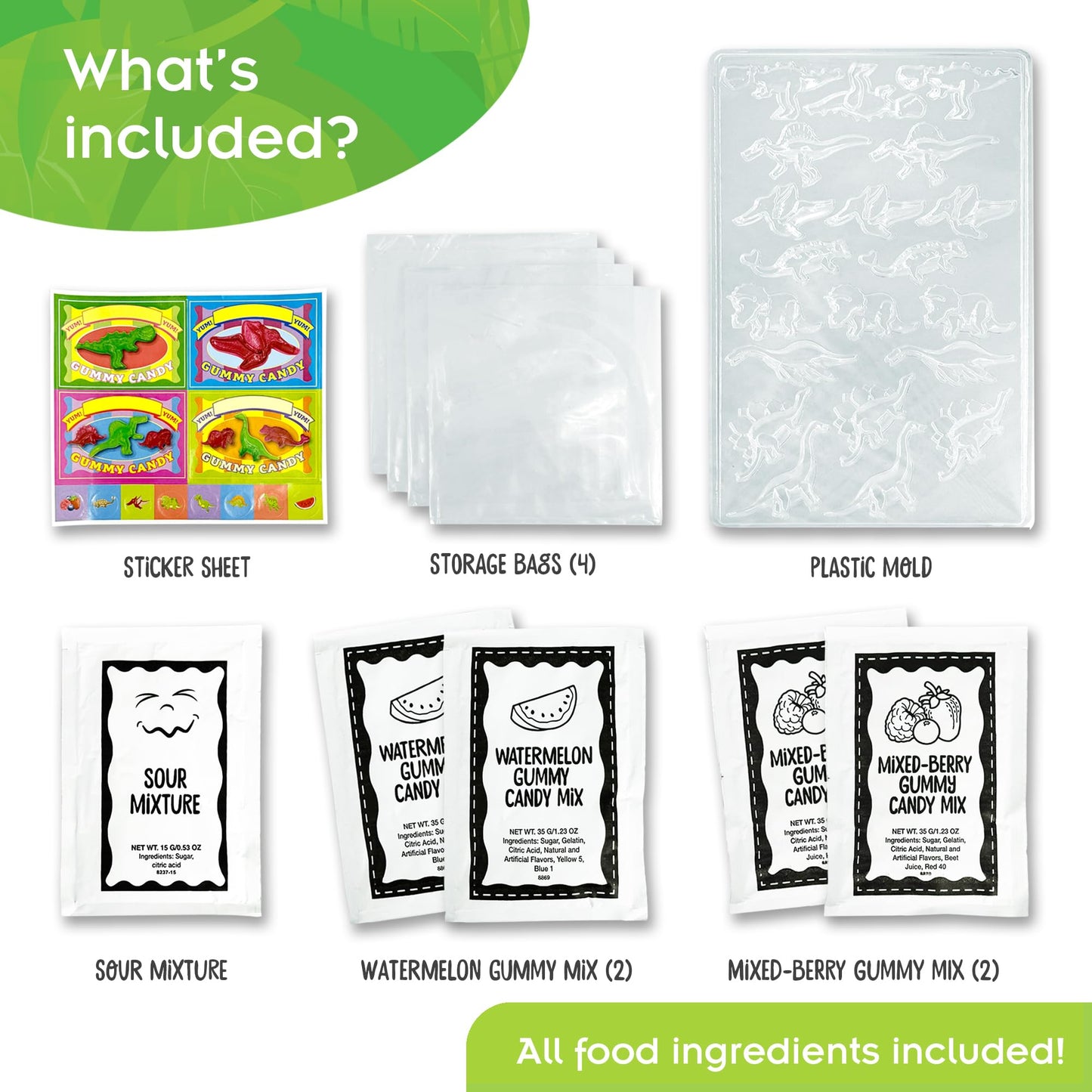 Thames & Kosmos Dinosaur Gummy Candy Lab, Tasty Labs STEM Experiment Kit, Make Your Own Dinosaur-Shaped Gummies, Explore Chemistry in Cooking, Safe