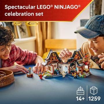 LEGO NINJAGO Four Weapons Blacksmith 15th Anniversary Building Toy for Kids, Ages 14+ - Ninja Playset W/Collectible Elemental Master of Earth + 4