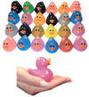 Colorful Glitter Rubber Duckies (2.5") Assorted Neon Color Ducks Ducky Duck (12)