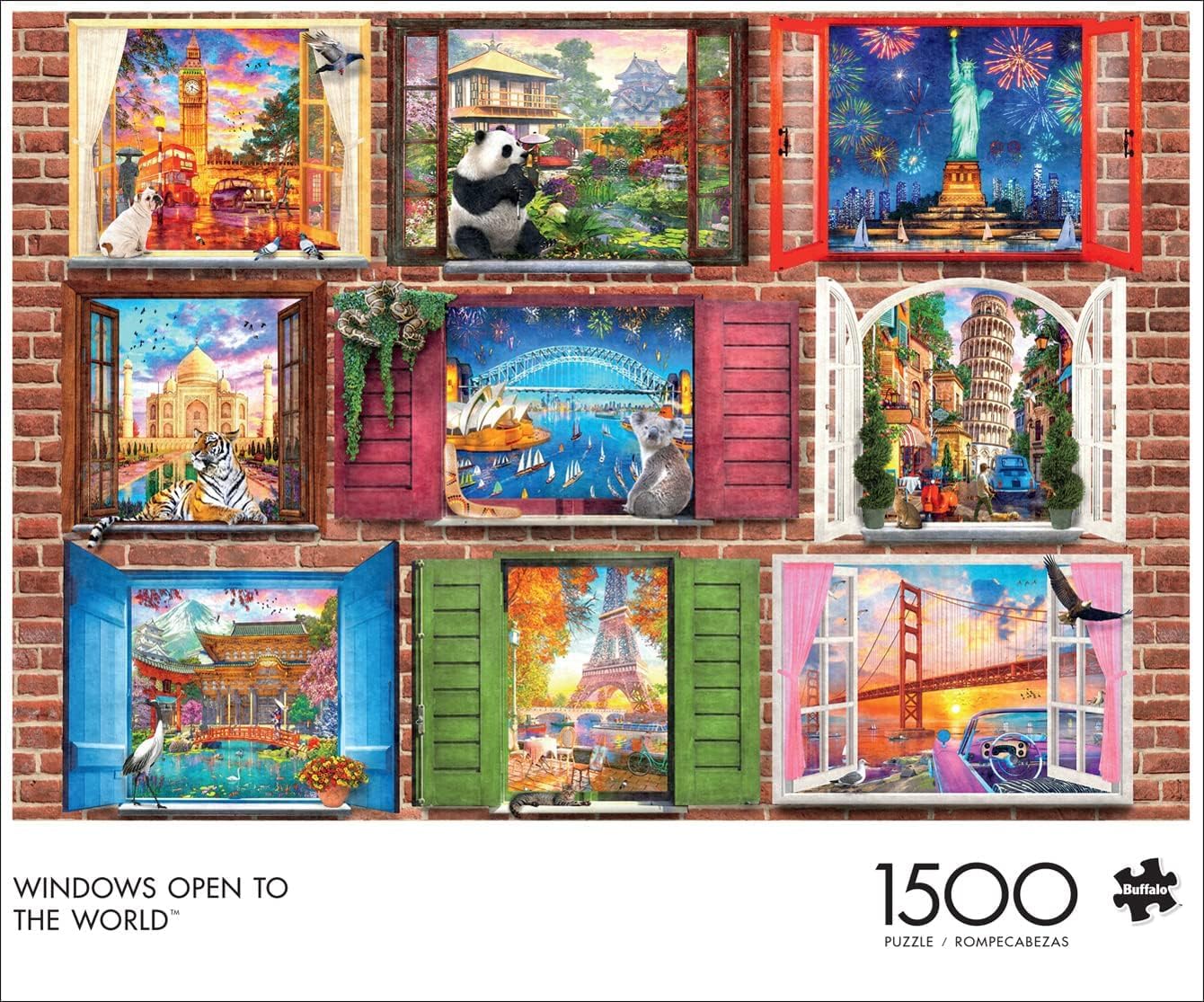 Buffalo Games - Dominic Davison - Windows Open to The World - 1500 Piece Jigsaw Puzzle for Adults -Challenging Puzzle Perfect for Game Nights