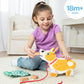 Melissa & Doug Feed, Walk & Poo Pup Wooden Preschool Pull Toy Play Set Ages 3+ - FSC Certified