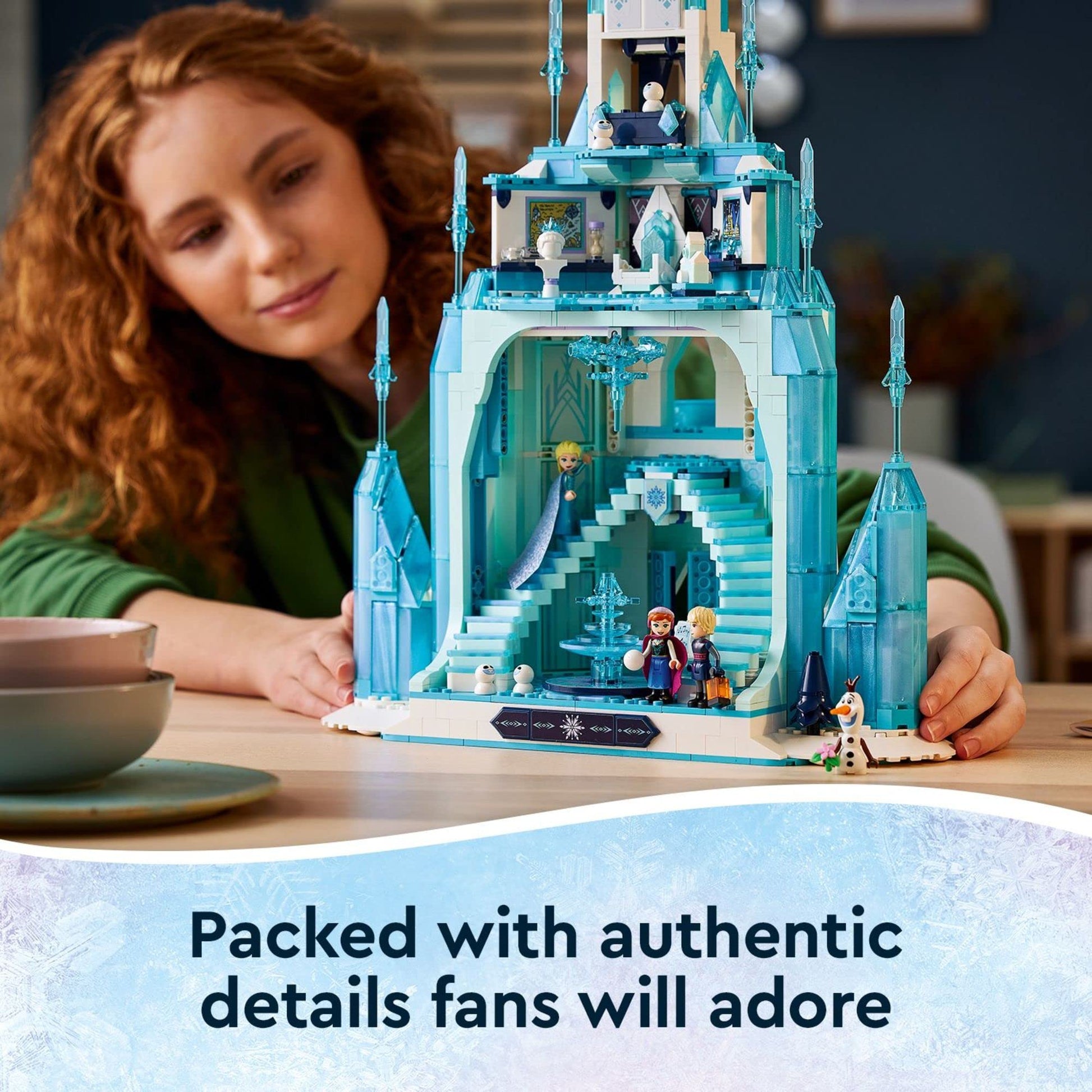 LEGO Disney Princess The Ice Castle Building Toy 43197 Disney Castle Kit to Build, Disney Gift Idea, Castle Toy for Kids Age 6+ Years Old with Frozen
