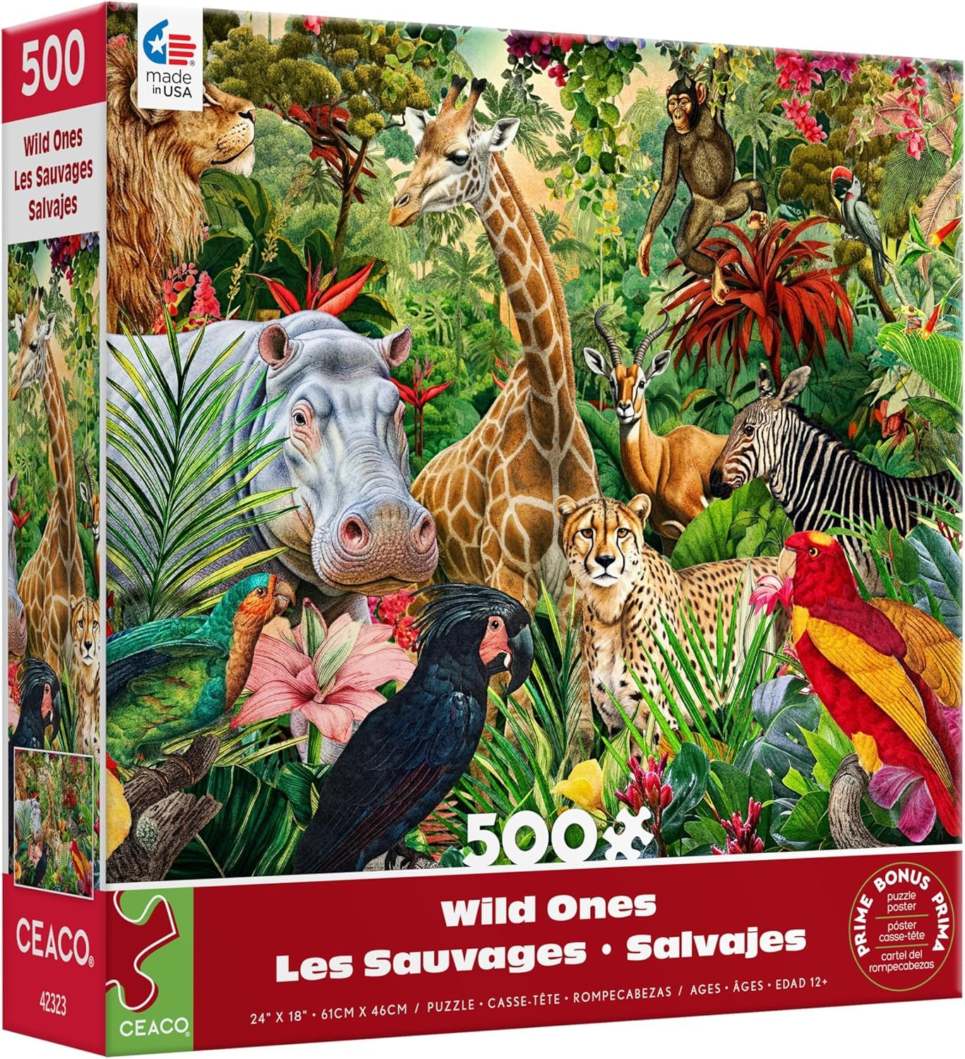 Ceaco - Wild Ones - 500 Piece Jigsaw Puzzle for Adults