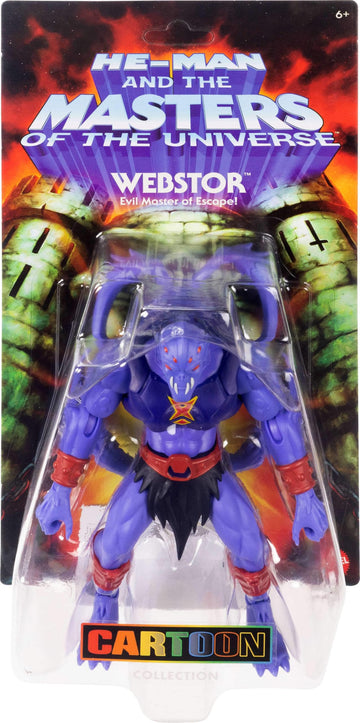 Masters of the Universe Origins Action Figure 200X Cartoon Collection Webstor, 5.5 Inch 1980s Motu TV Humanoid Spider, Detailed Design, 4 Extra Arms