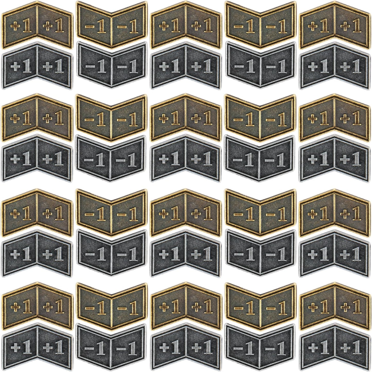 40 PCS Metal Buff MTG Counters Tokens Plus +1/+1 Life Token Dice Counters for MTG Magic Card Gaming Accessories