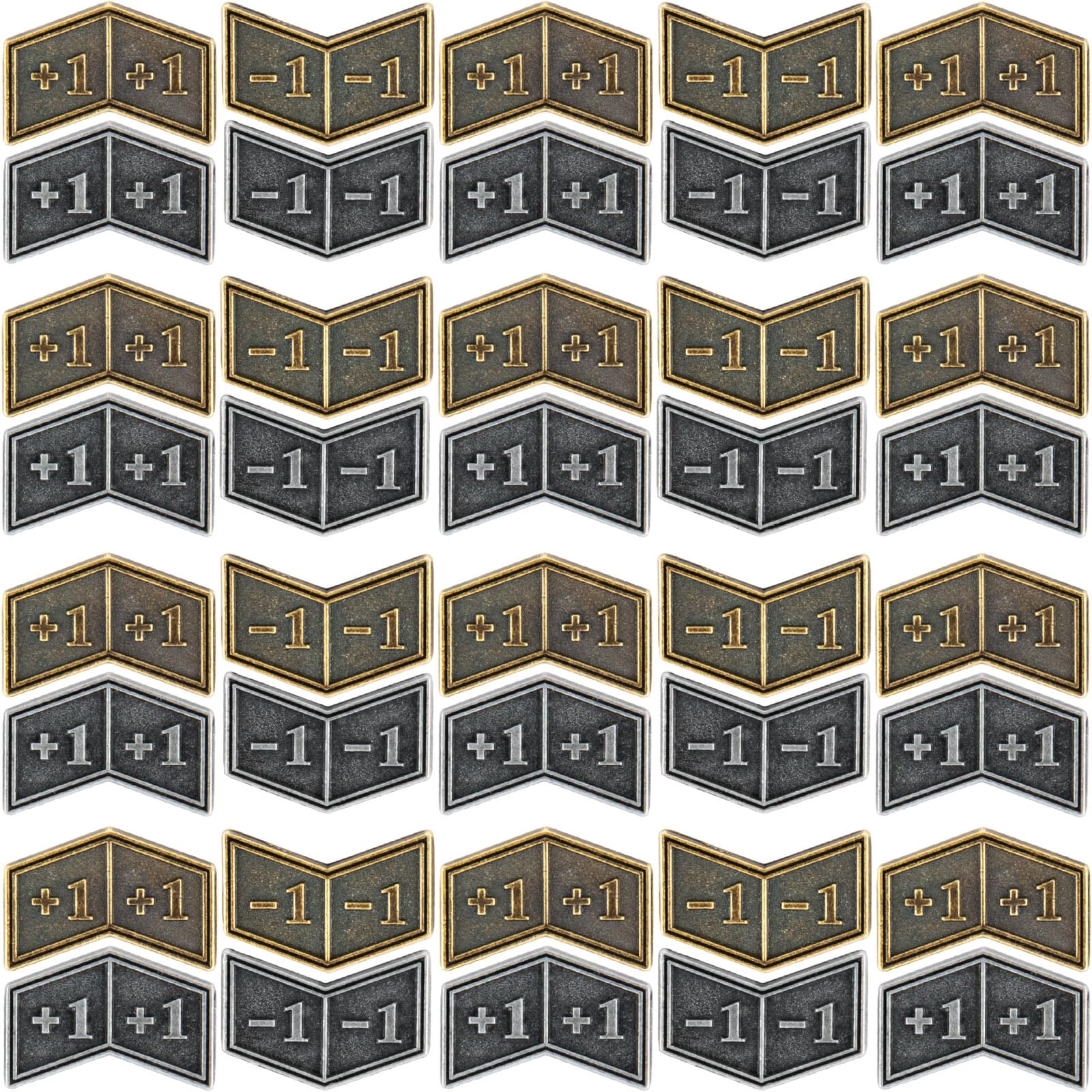 40 PCS Metal Buff MTG Counters Tokens Plus +1/+1 Life Token Dice Counters for MTG Magic Card Gaming Accessories