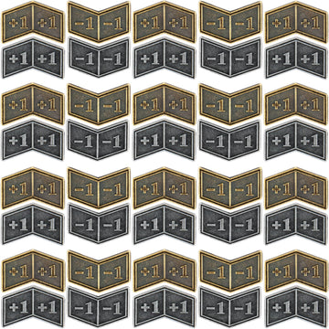 40 PCS Metal Buff MTG Counters Tokens Plus +1/+1 Life Token Dice Counters for MTG Magic Card Gaming Accessories