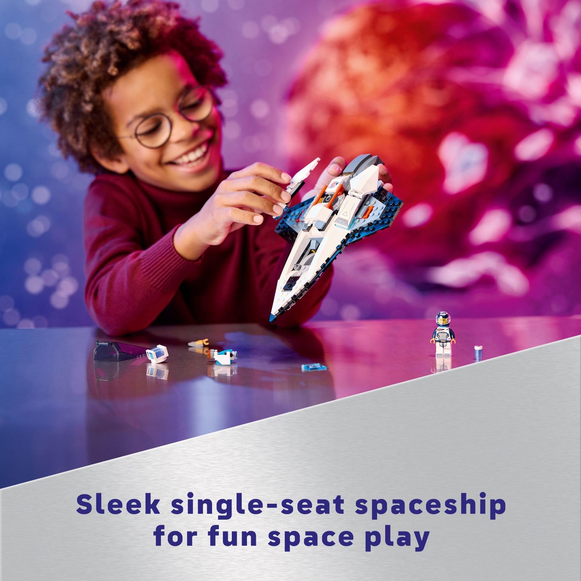 LEGO City Interstellar Spaceship Toy for Kids, Creative Play Space Building Set with Spacecraft Model, Drone, and Astronaut Figure, Building Toy