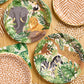 xo, Fetti Animal Print Safari Paper Plates, 4 Designs | 24 pcs 9" | Kids Decorations, Jungle Party Setting, Wild Birthday Decor, Rainforest