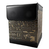 Cylvenor ancient egyptian embossed deck box for yugioh and mtg cards - ultimate guard style with double-magnet opening, holds 100+ cards (black)
