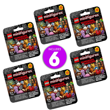 LEGO Minifigures Dungeons & Dragons 6 Pack - Toy for Boys & Girls Ages 5+ - Collectible Figures for Kids & Adult Fans - Dungeons & Dragons Gift