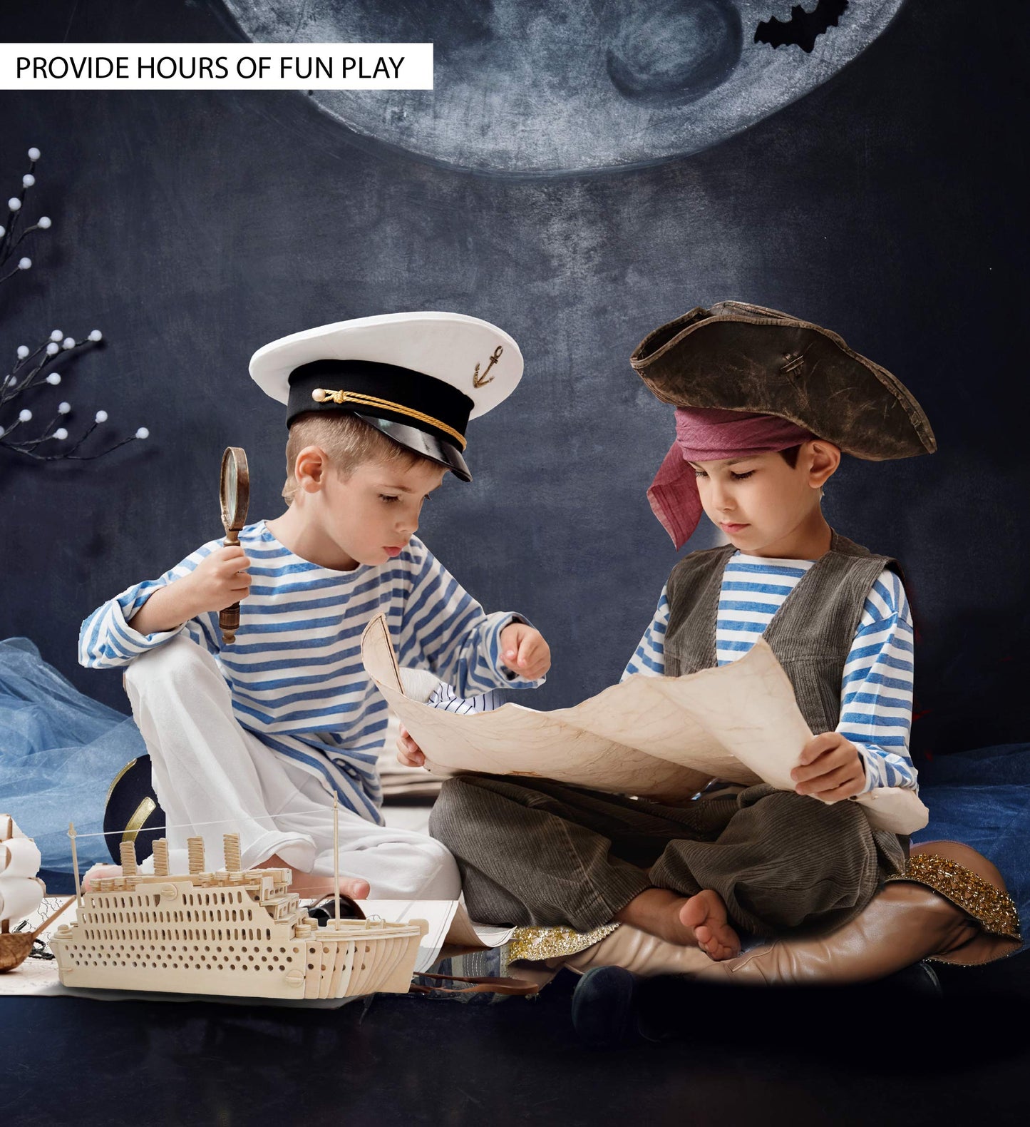Puzzled 3D Puzzle Titanic Wood Craft Construction Model Kit, Fun Unique & Educational DIY Wooden Toy Assemble Model Unfinished Crafting Hobby Boat