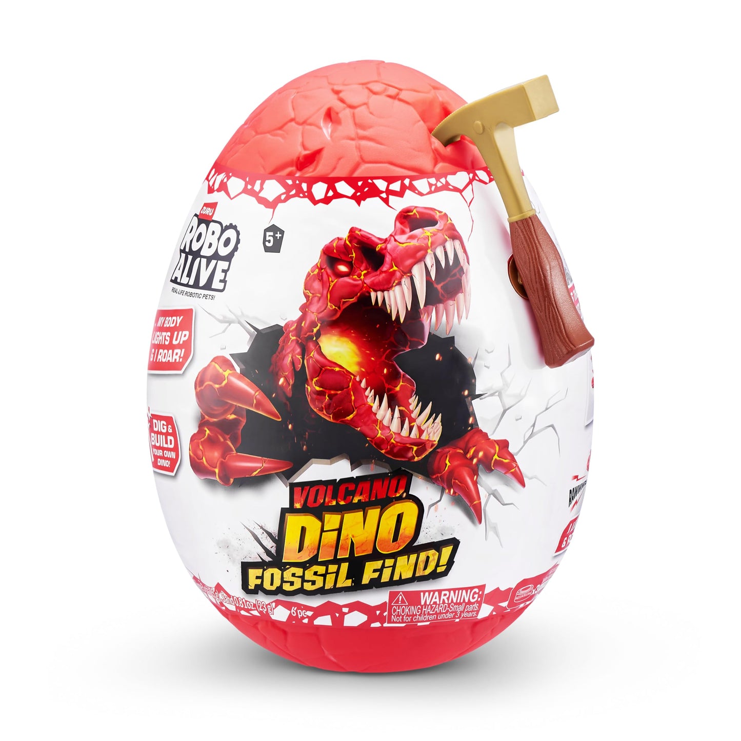 Robo Alive Volcano Dino Fossil Find Triceratops by ZURU Boys Age 5+ Dig and Discover, STEM -Excavate Prehistoric Fossils, Educational Toys, Great