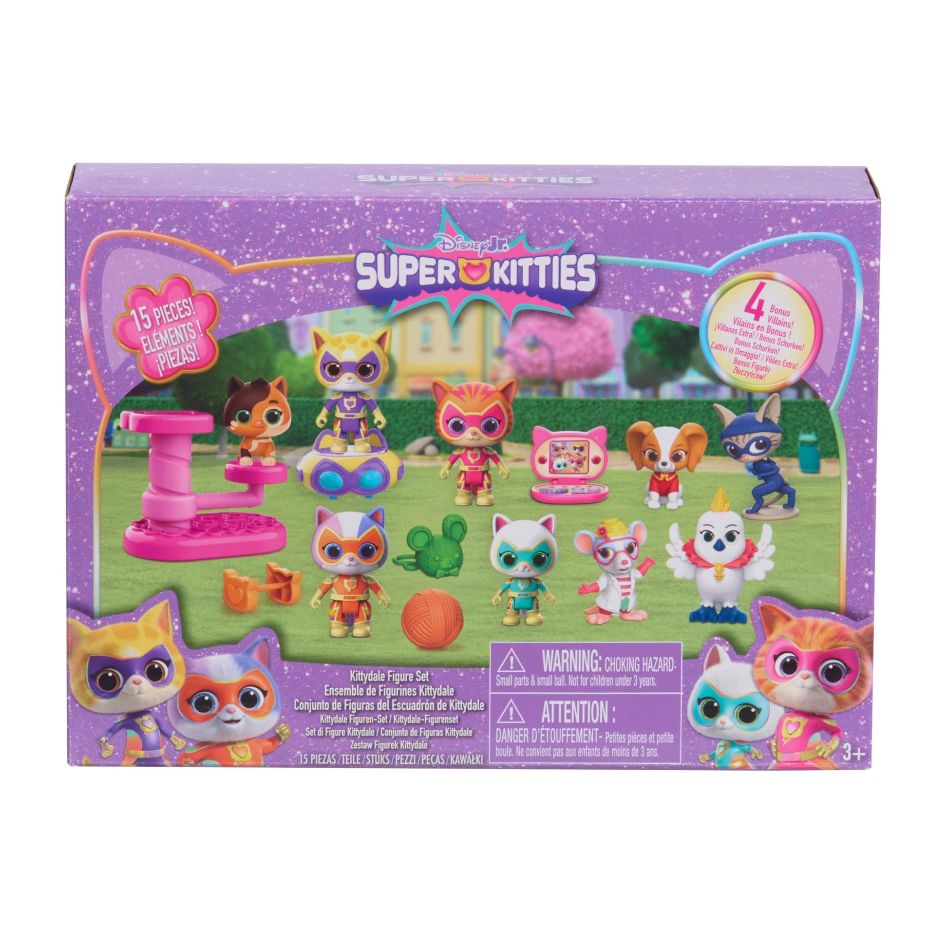 Disney Jr. SuperKitties Kittydale Figure Set with Accessories