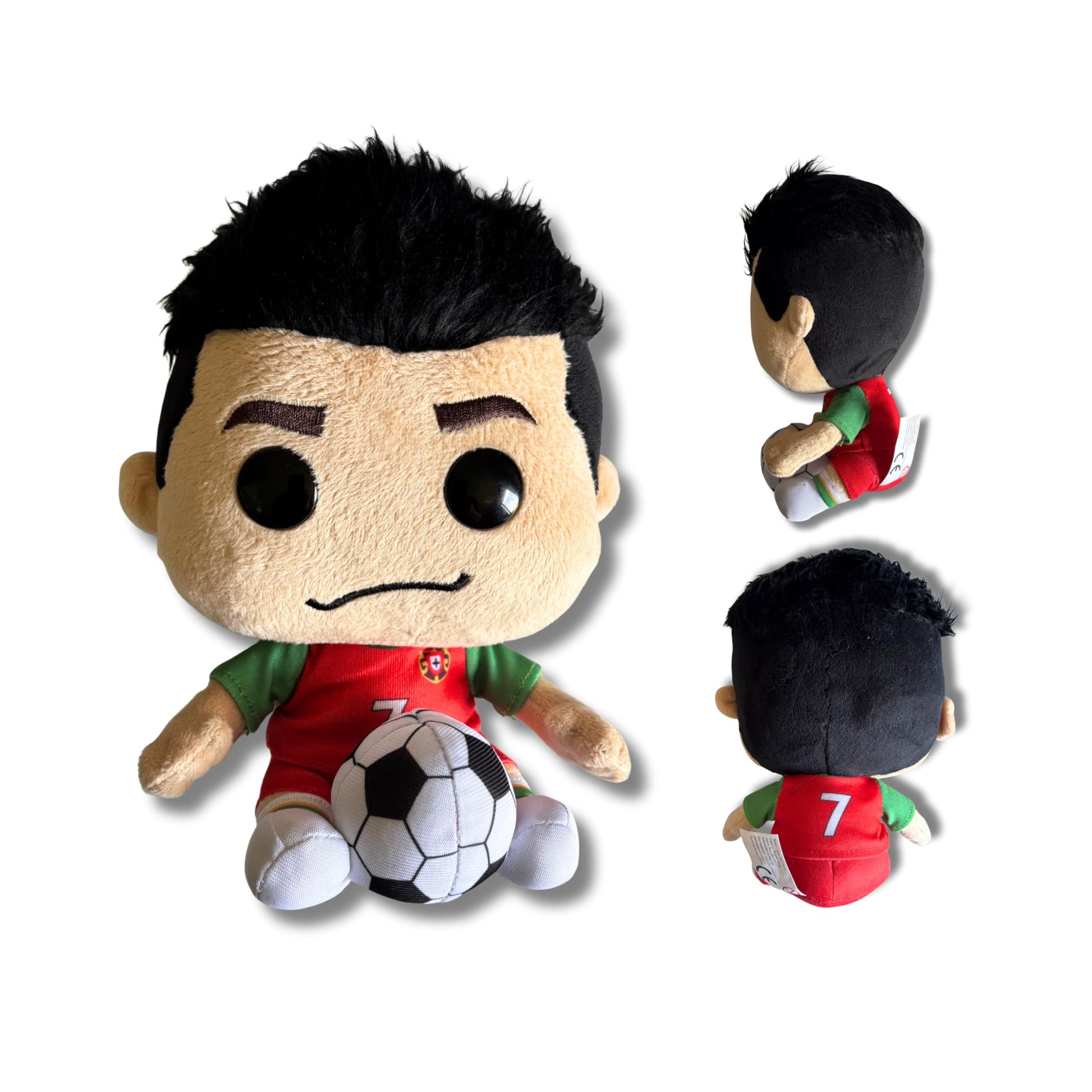 DEHENIS Ronaldo Plush - Soccer Star Collectible with Jersey Number 7 - Peluche de Ronaldo - Soccer Gift for Boys, Girls & Fans - Number 7 Soccer