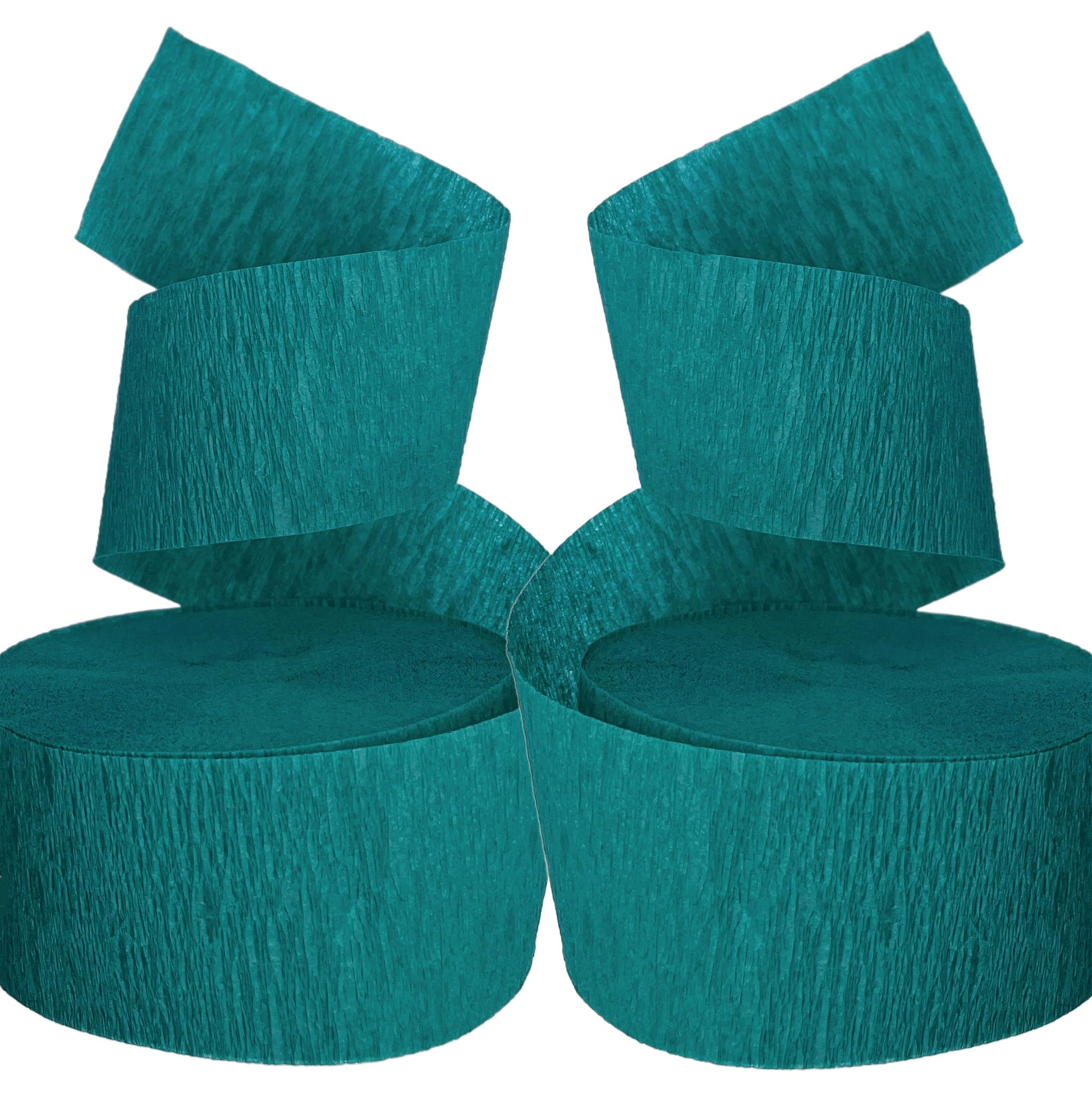 TEAL Crepe Paper Streamers, 2 ROLLS, 145 FT TOTAL, MADE IN USA!