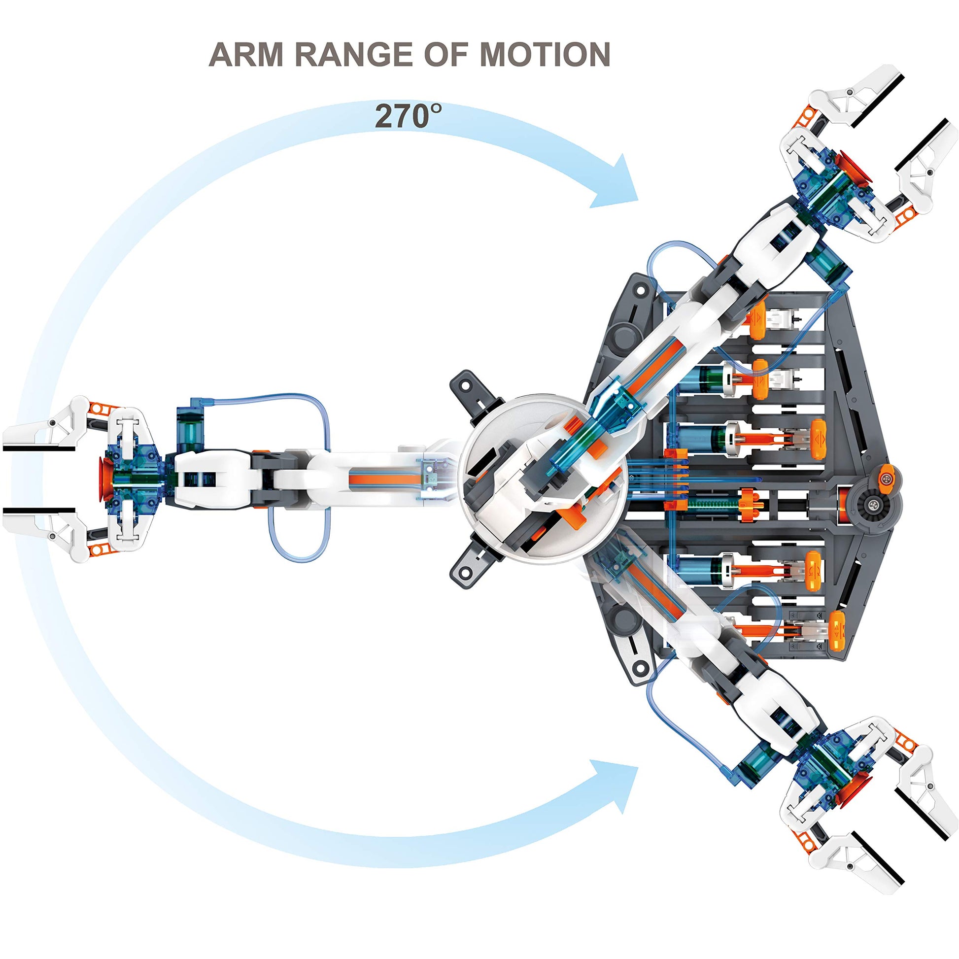 Teach Tech “Hydrobot Arm Kit”, Hydraulic Kit, STEM Building Toy for Kids 12+