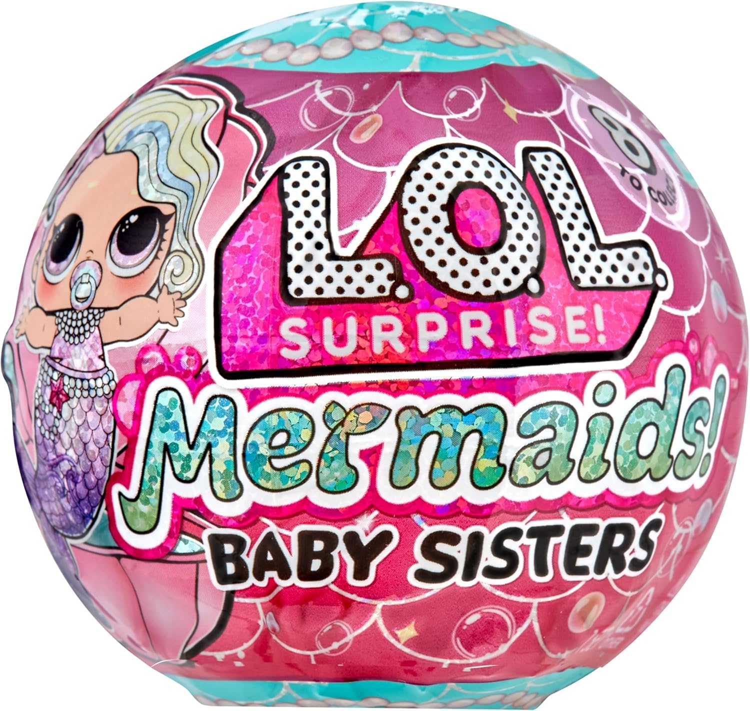 LOL Surprise Mermaids Baby Sisters with Color Change Tail, 8 Dolls to Collect, Fashion Accessories, for Kids Ages 4+