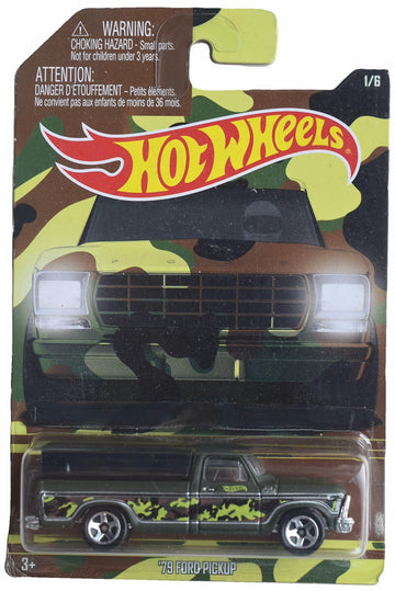 Mattel Hot Wheels '79 Ford Pickup, Camouflage Series 1/6