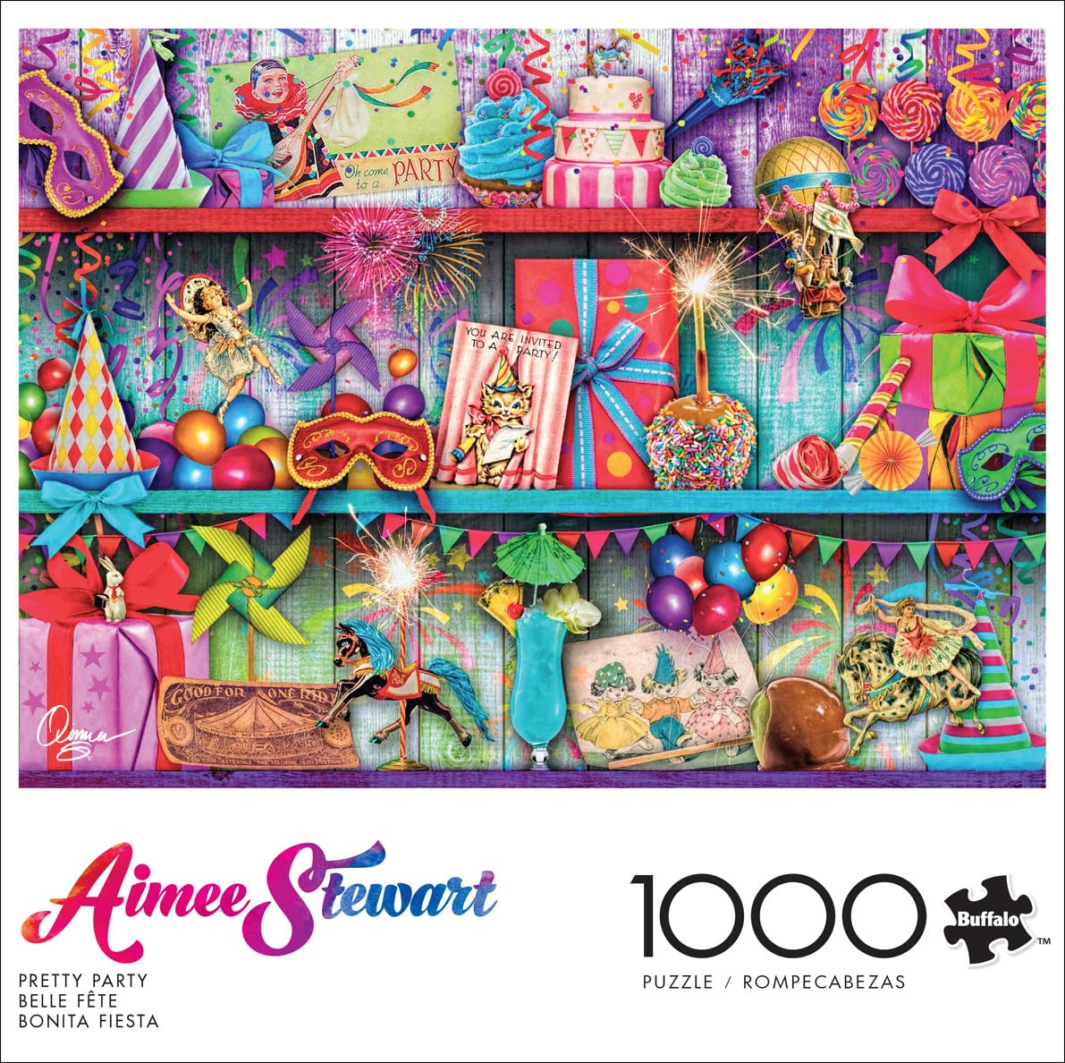 Buffalo Games Aimee Stewart, Pretty Party, 1000 Piece Puzzle, 26.75x19.75