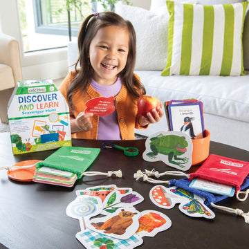 Peaceable Kingdom World of Eric Carle Discover and Learn Scavenger Hunt Game, Interactive Toddler Learning Cards for Colors Shapes and Numbers