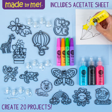 Made By Me Create Your Own Window Art, Paint Your Own Suncatchers, DIY Arts & Crafts Idea, Craft Kits for Kids, Crafts for Kids & Toddlers, Toddler